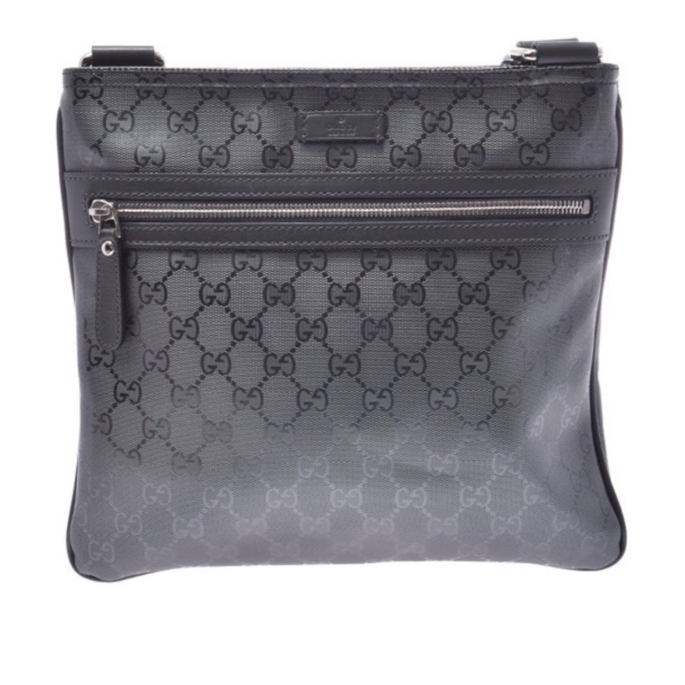 Gucci Imprime Crossbody Shoulder Bag Gray GG